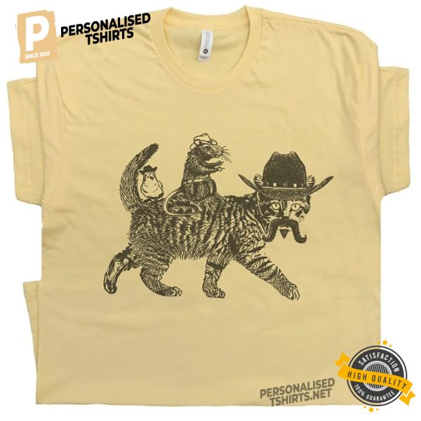 Cowboy Cat Funny Cat Shirt 3