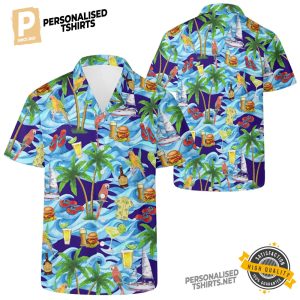 Jimmy Buffett Hawaiian Shirt, Tropical Print Shirt