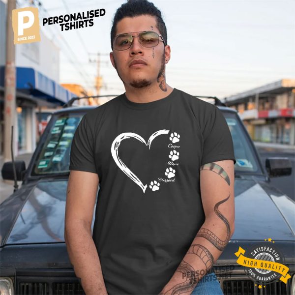 Paw with Heart, Custom dog themed shirts 2