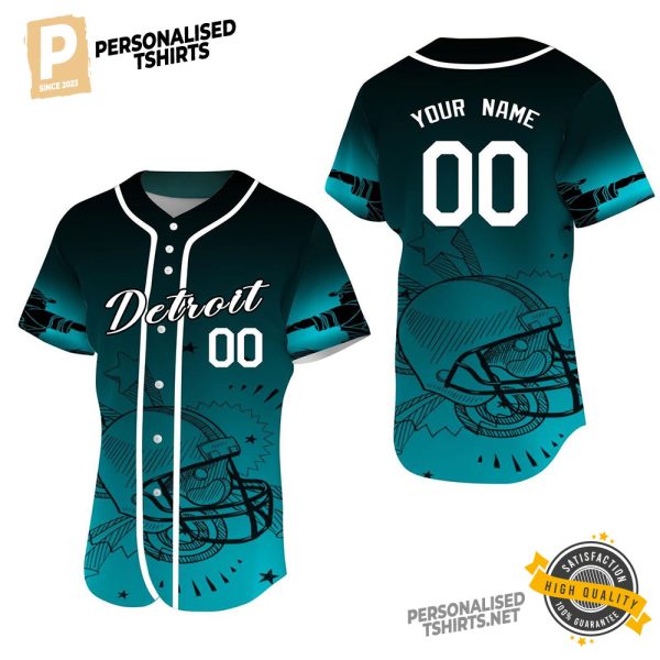 Personalized Name And Number Detroit Baseball Jersey