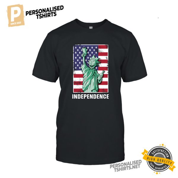 Rick And Morty Statue Of Liberty Independence Day 4th Of July Shirts 2