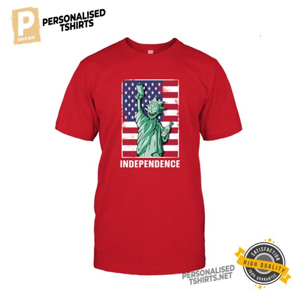 Rick And Morty Statue Of Liberty Independence Day 4th Of July Shirts 3