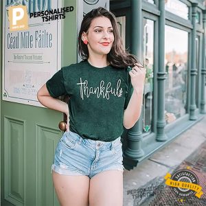 Thankful Graphic Letter thanksgiving day t shirts 2