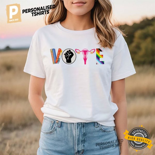 Vote Banned Books Reproductive Rights BLM Political Activism Shirt