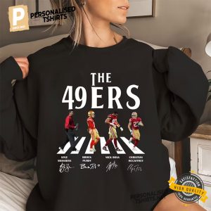 Vintage nfl san francisco The 49ers Walking Abbey Road Shirt 2