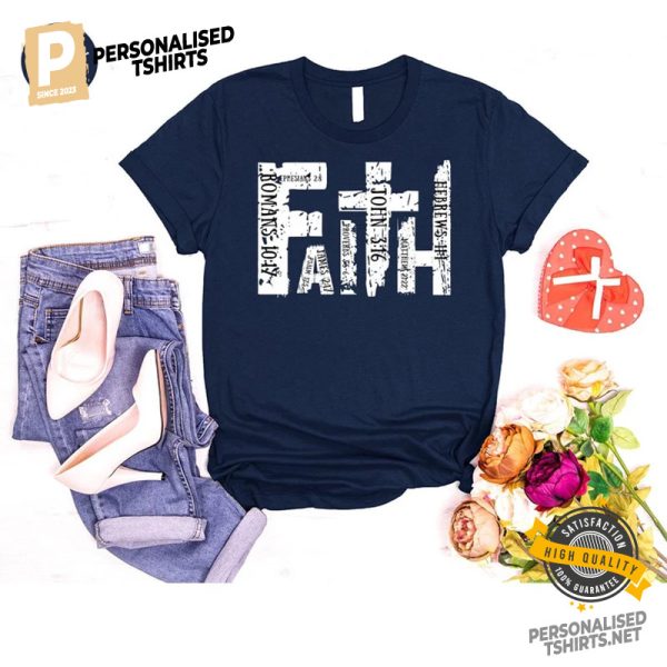 Faith From Bible Verses Design Jesus Christ Comfort Colors T Shirt 2