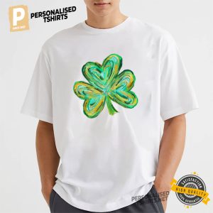 Lucky Clover Leaf Watercolor Paint st patrick's day shirt, Great Gift For Patrick's Day