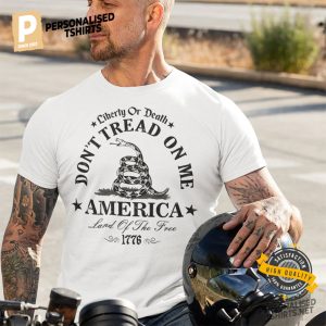Don't Tread On Me America Vintage Liberty Or Death Shirt 1