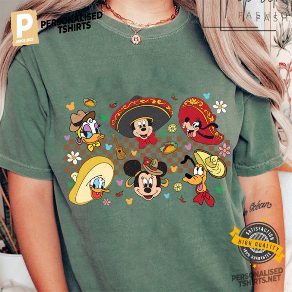 Happy Cinco De Mayo Mickey And Friends Comfort Colors Shirt 3