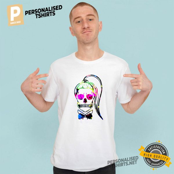 Lady Gaga Colorful Skull Graphic Shirt 1
