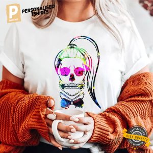 Lady Gaga Colorful Skull Graphic Shirt 2