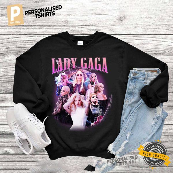 Lady Gaga Fashionable Collage Vintage Style Shirt 2
