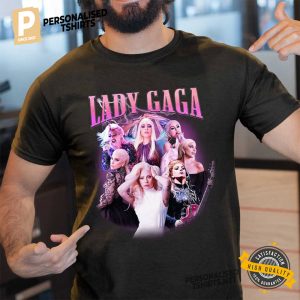 Lady Gaga Fashionable Collage Vintage Style Shirt