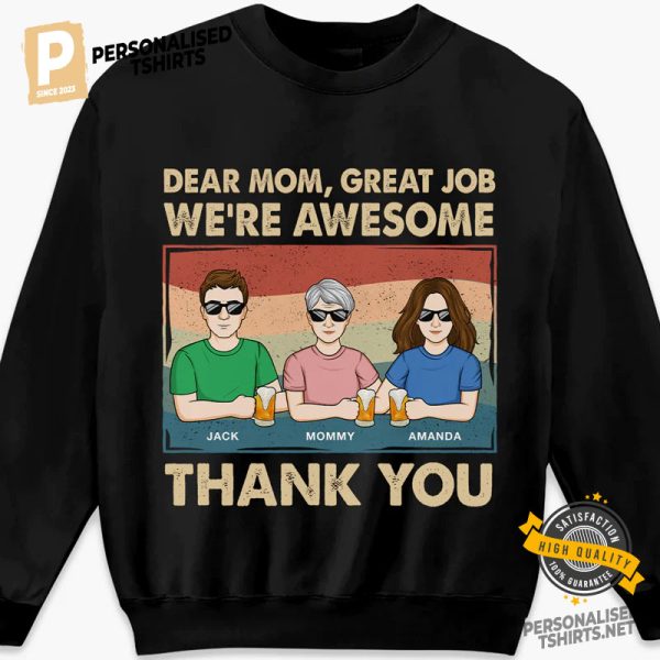 Personalized Name We're Awesome Thank You Funny Family Shirt 1