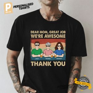 Personalized Name We're Awesome Thank You Funny Family Shirt