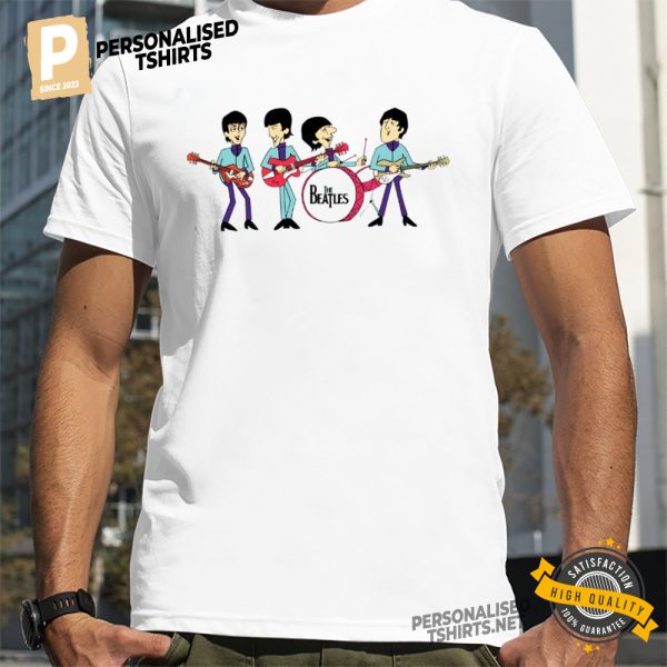 Rock Band The Beatles Cartoon Style Shirt 1