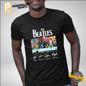 The Beatles 64th Anniversary Abbey Road Crossing Legend Signatures Shirt 1
