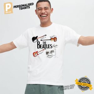 The Beatles Instruments Vintage 90s Rock Band Signature Shirt 2