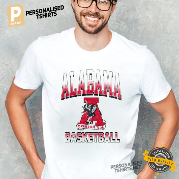 Alabama Crimson Tide Basketball Vintage Style Shirt 2