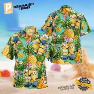 Minion Pineapple Tropical Vibes 3D Hawaiian Shirt