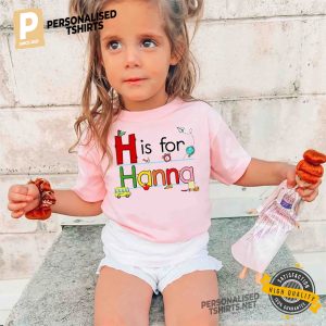 Personalized Alphabet Kids Kindergarten Shirt 2